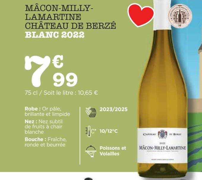 mâcon-milly-lamartine château de berzé blanc 2022