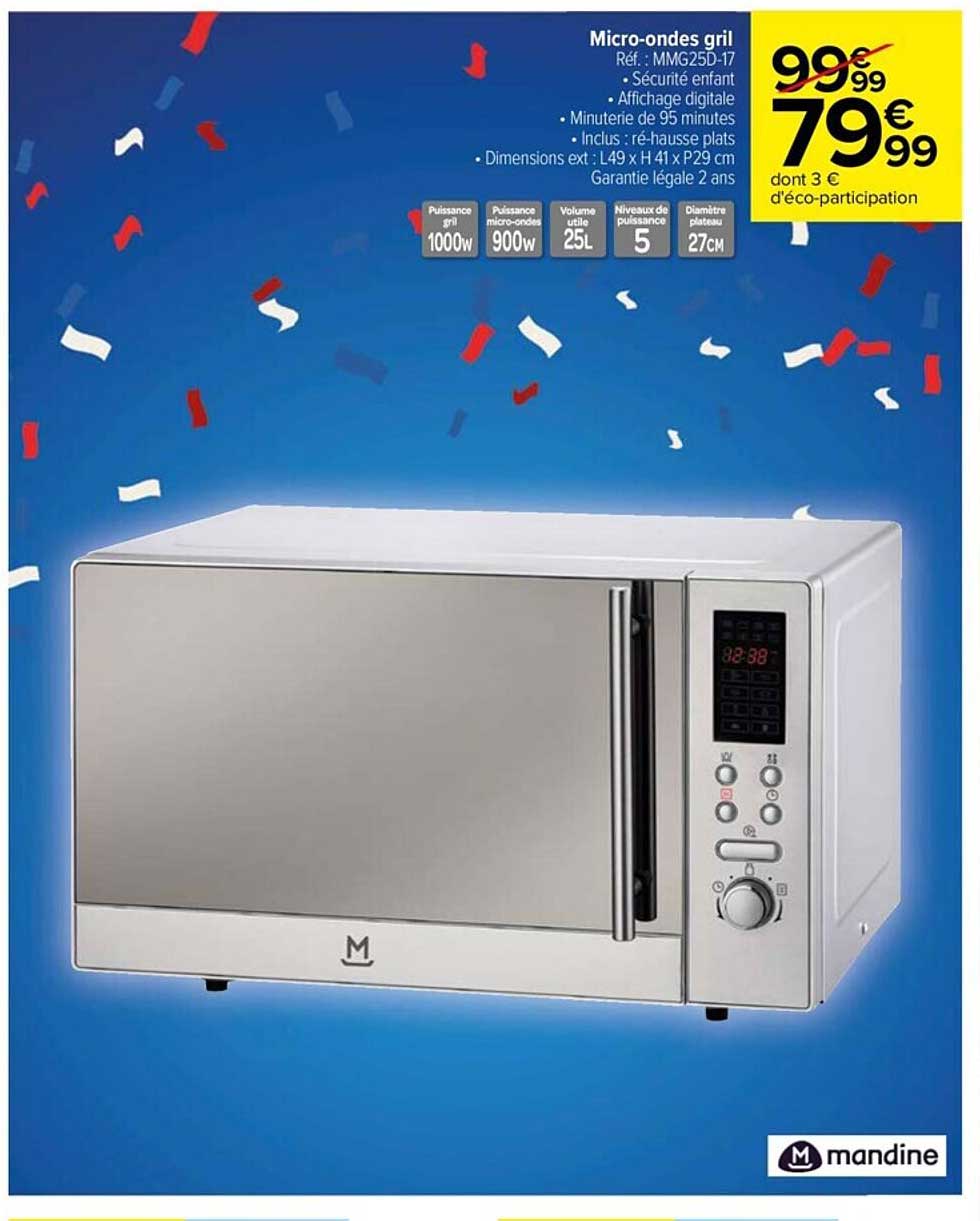 micro-ondes gril mandine