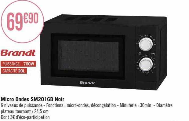micro ondes sm2016b noir brandt