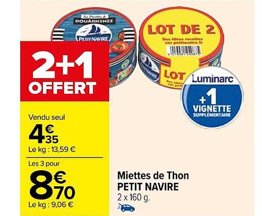 Miettes De Thon Petit Navire