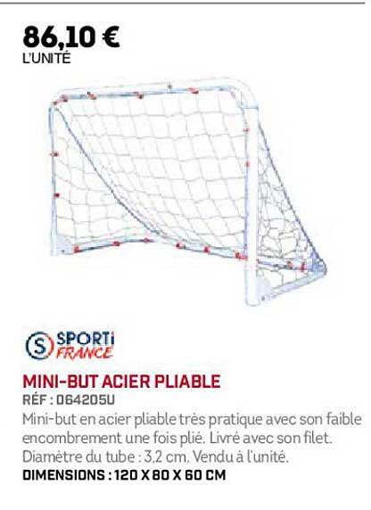 mini-but acier pliable sporti france