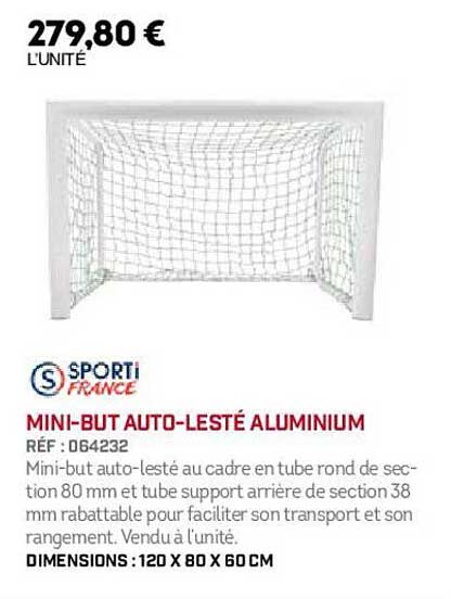 mini-but auto-lesté aluminium sporti france