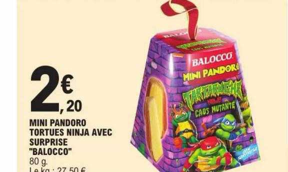 mini pandoro tortues ninja avec surprise "balocco"