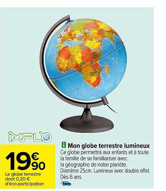 mon globe terrestre lumineux