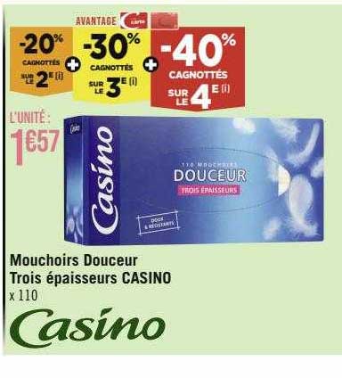 mouchoirs douceur trois épaisseurs casino
