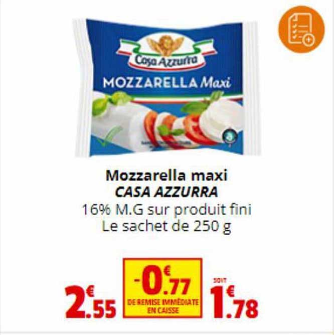 mozzarella maxi casa azzurra