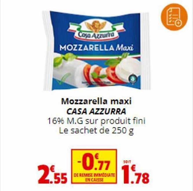 mozzarella maxi casa azzurra