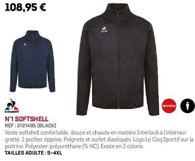 n°1 softshell le coq sportif