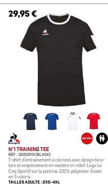 n°1 training tee le coq sportif