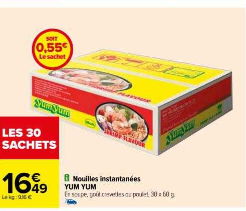 Nouilles Instantanées Yum Yum