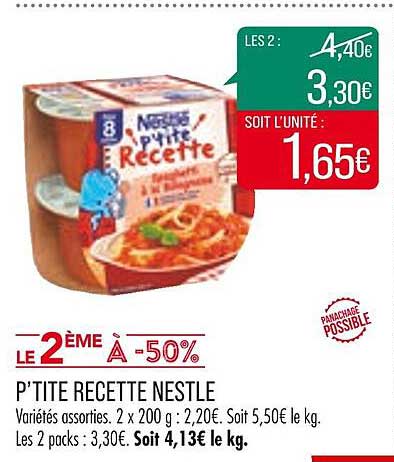 p'tite recette nestlé