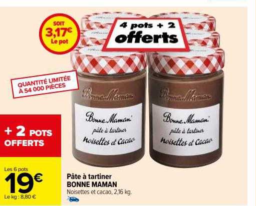 pâte à tartiner bonne maman