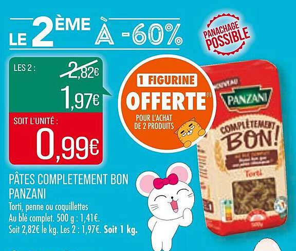 pâtes complètement bon panzani