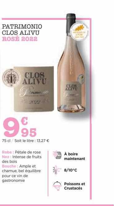 patrimonio clos alivu rosé 2022