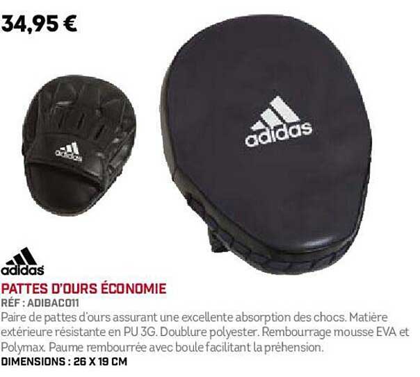 pattes d'ours économie adidas