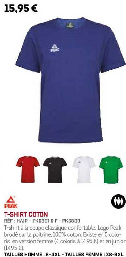 peak t-shirt coton