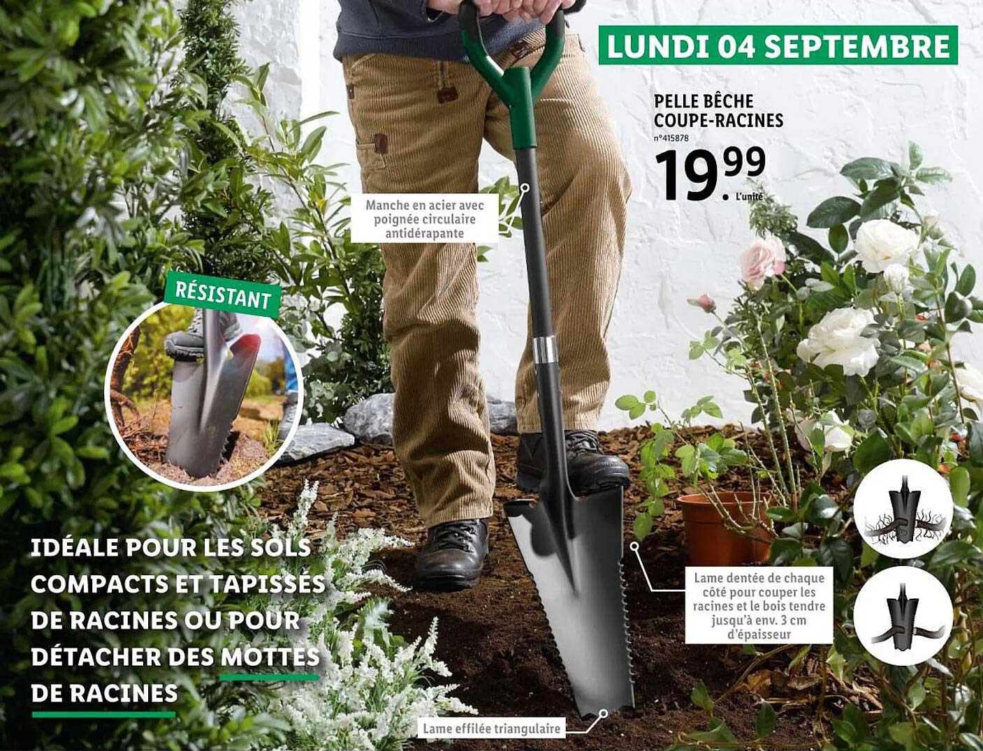 Pelle Bêche Coupe-racines