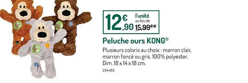 peluche ours kong