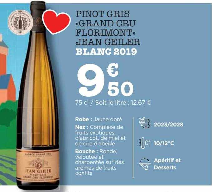pinot gris «grand cru florimont» jean geiler blanc 2019