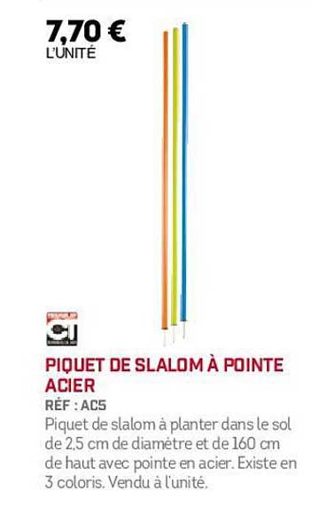 Piquet De Slalom à Pointe Acier