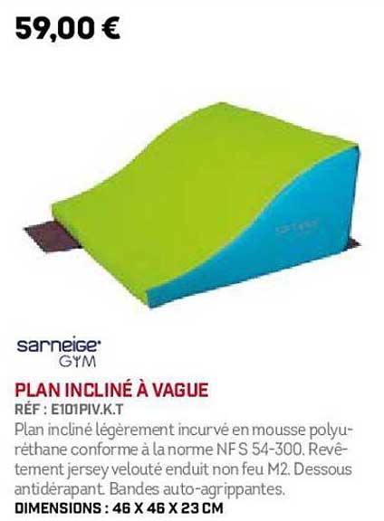 plan incliné à vague sarneige gym