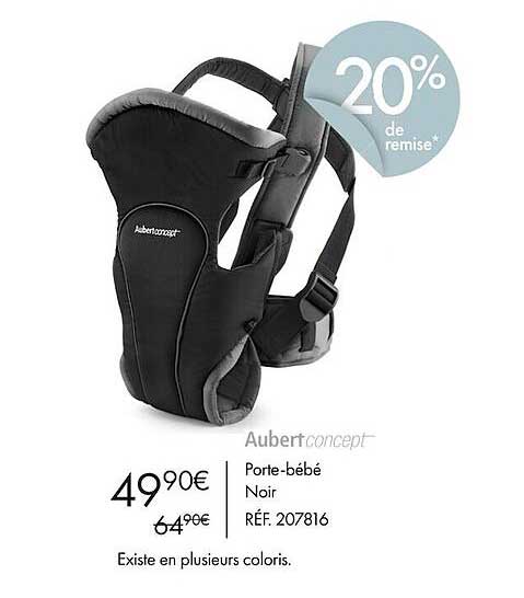 porte-bébé noir aubert concept
