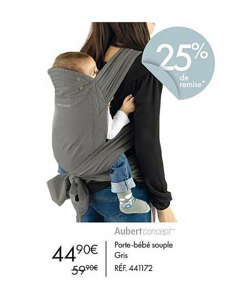 porte-bébé souple gris