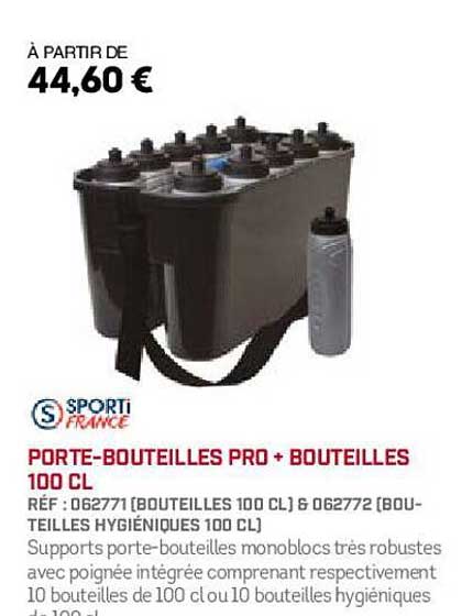 porte-bouteilles pro + bouteilles 100 cm sporti france