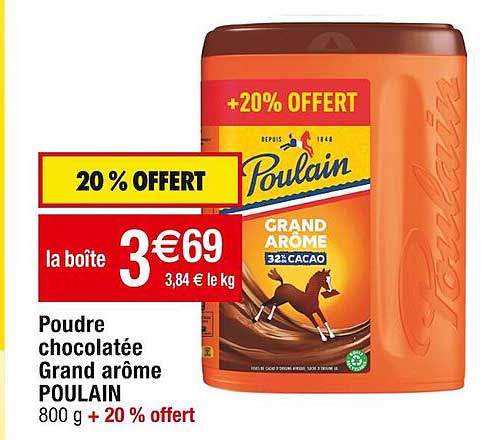 poudre chocolatée grand arôme poulain