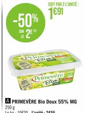 Primevère Bio Doux 55% Mg