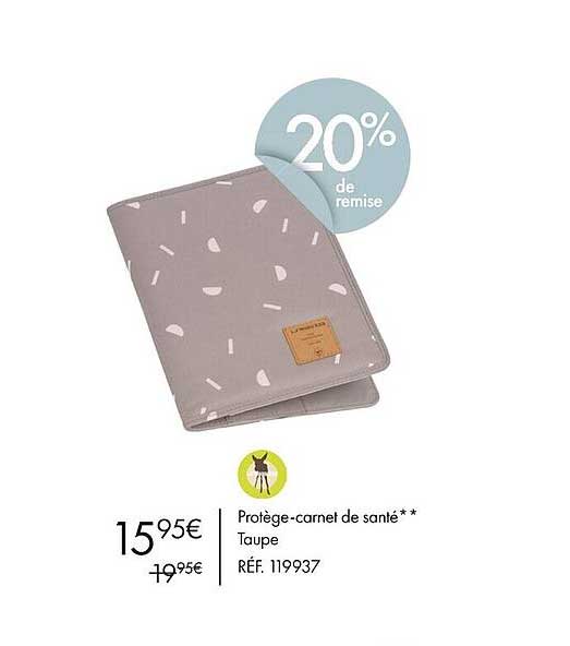 protège-carnet de santé taupe