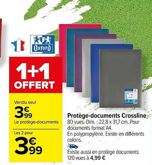 protège-documents crossline oxford