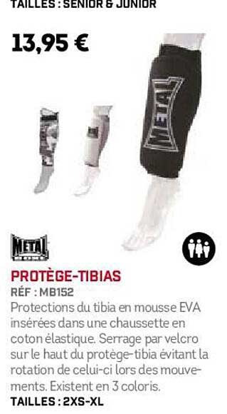 protège-tibias metal boxe
