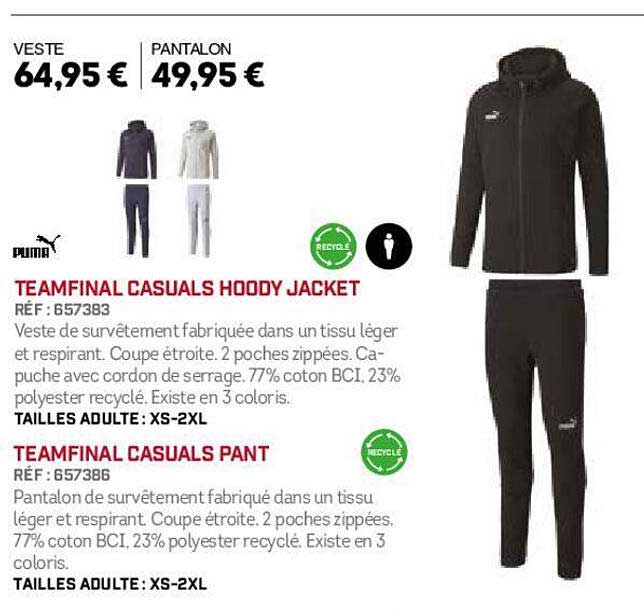 puma teamfinal casuals hoody jacket, teamfinal casuals pant
