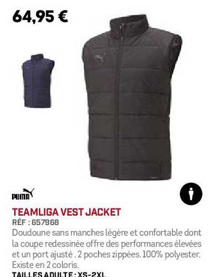 puma teamliga vest jacket