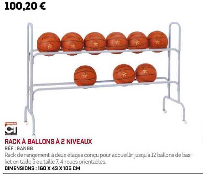 rack à ballons à 2 niveaux