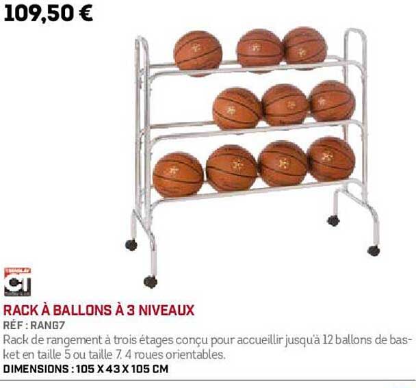 rack à ballons à 3 niveaux
