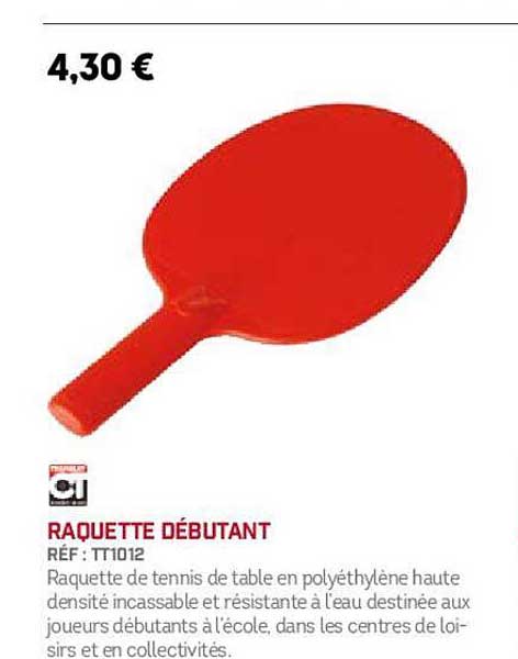 raquette débutant