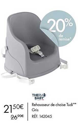 rehausseur de chaise tudi gris therm baby