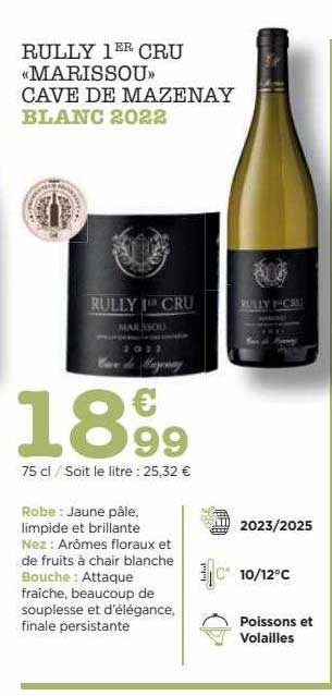 rully 1er cru «marissou» cave de mazenay blanc 2022