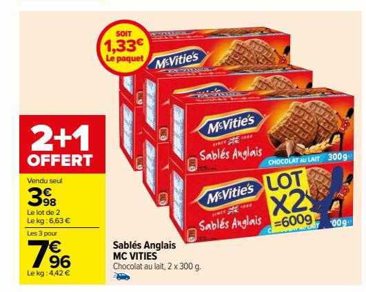Sablés Anglais Mc Vities