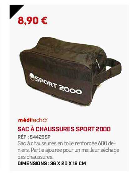 sac à chaussures sport 2000 méditech+