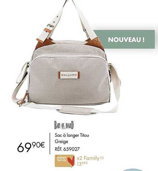 sac à langer titou greige