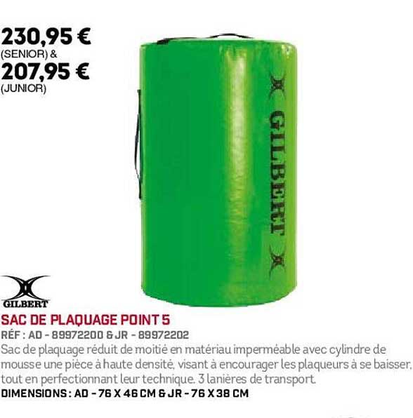 sac de plaquage point 5 gilbert