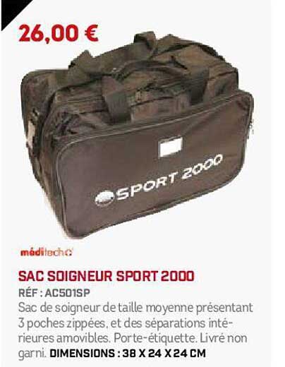 sac soigneur sport 2000 méditech+