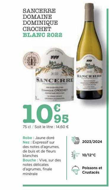 sancerre domaine dominique crochet blanc 2022