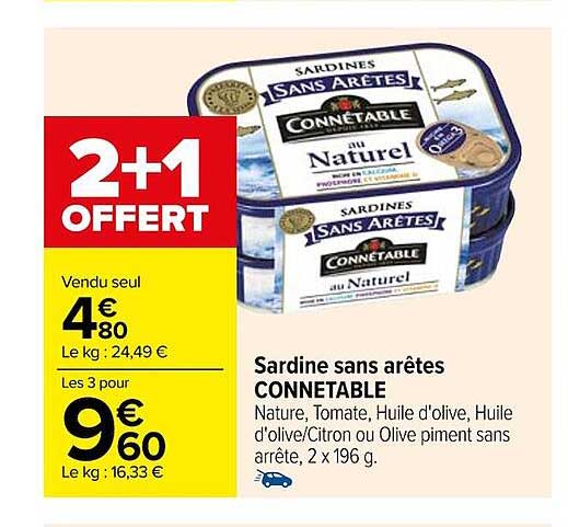 Sardine Sans Arêtes Connétable
