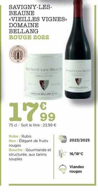 savigny-les-beaune «vieilles vignes» domaine bellang rouge 2022