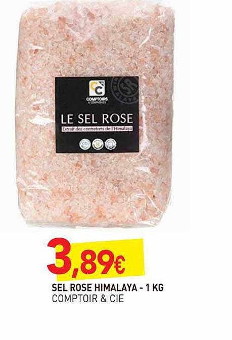 sel rose himalaya comptoir & cie - 1 kg