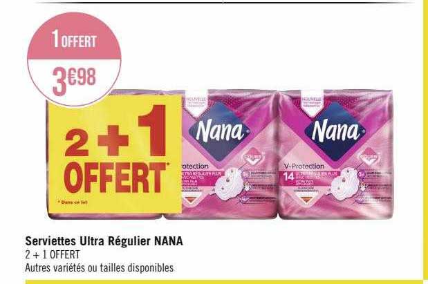 Serviettes Ultra Régulier Nana